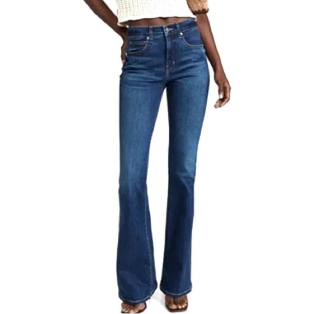 Veronica Beard Beverly High Rise Skinny Flare Stretch Jeans Medium Wash Sz 28